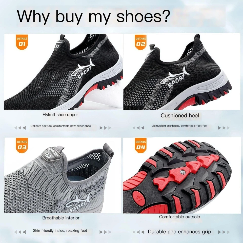 Black Mesh Slip-On Sport Shoes - photo 2