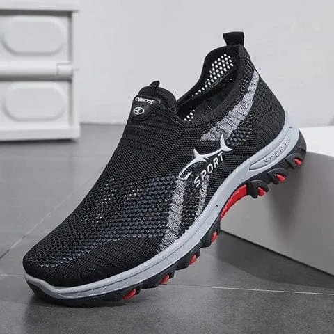 Black Mesh Slip-On Sport Shoes image indicator(4)