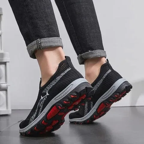 Black Mesh Slip-On Sport Shoes image indicator(6)