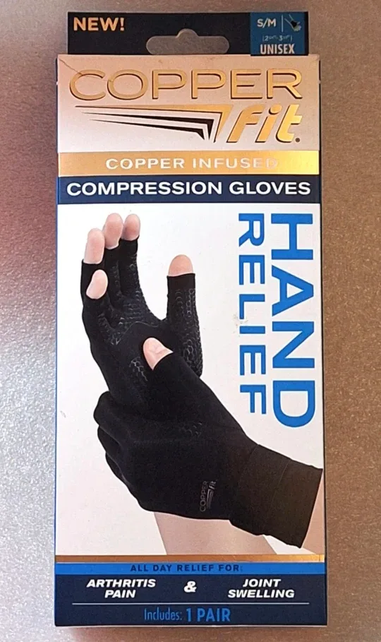 New Copper Fit Compression Gloves S/M