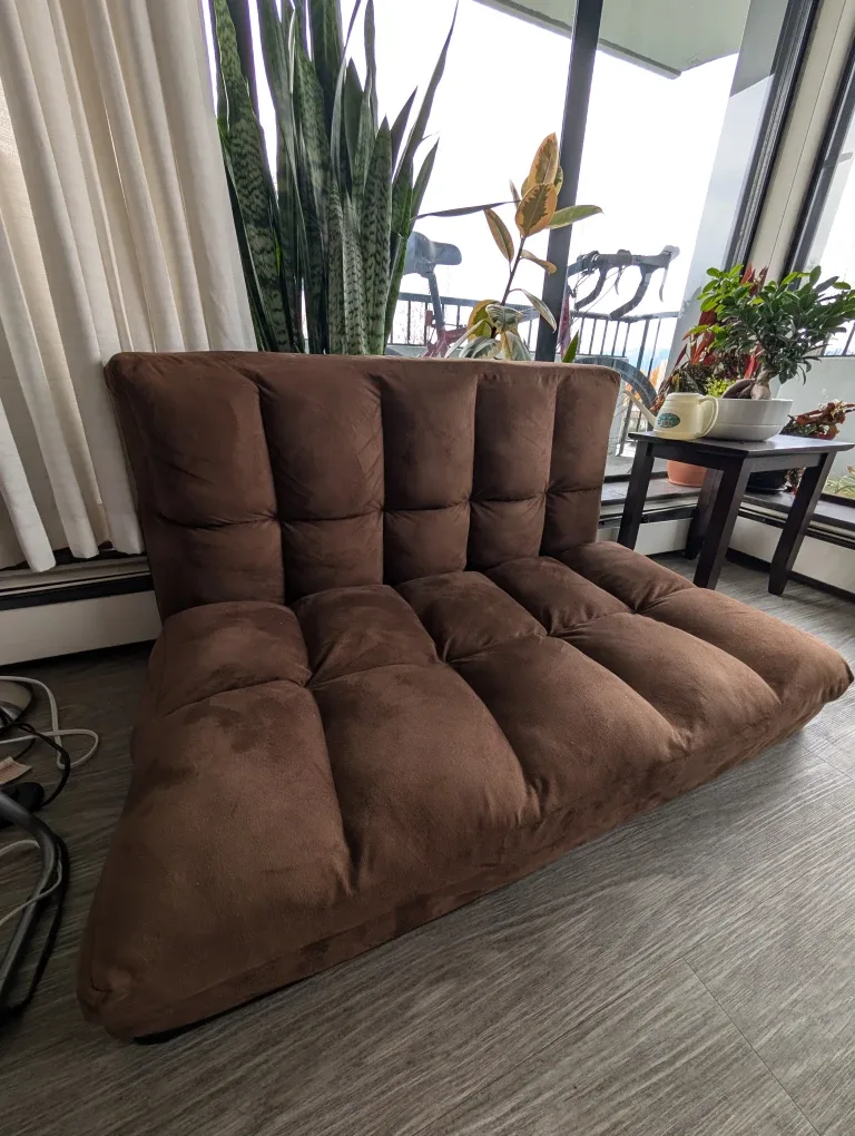 Brown Floor Lounge Sofa Bed