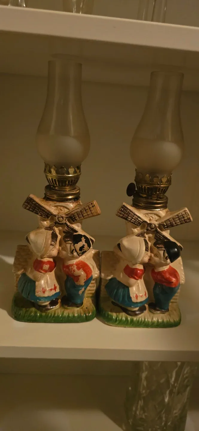 Vintage Hurricane Lamps - Pair image indicator(2)