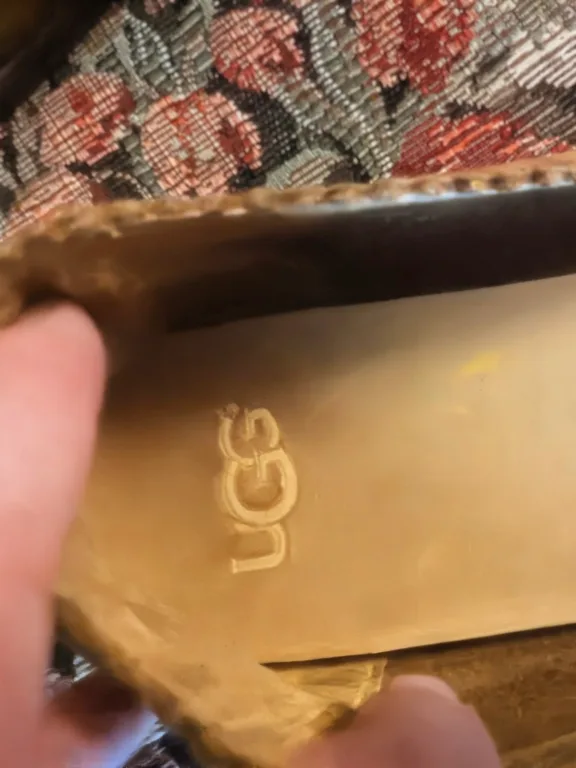 UGG Tan Leather Ballet Flats