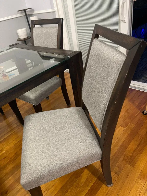 Dining Table with 6 Chairs - Glass Top image indicator(2)