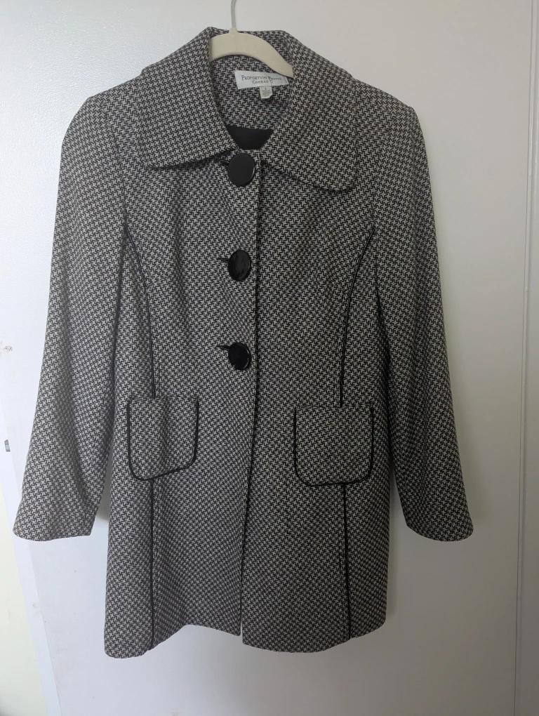 Proportion Petite Conrad C Houndstooth Coat - Size 2