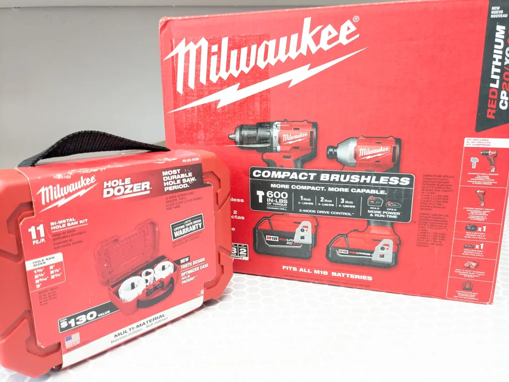 M18 Milwaukee ULTRA COMPACT Combo + Hole Dozer 11pcs image indicator(5)