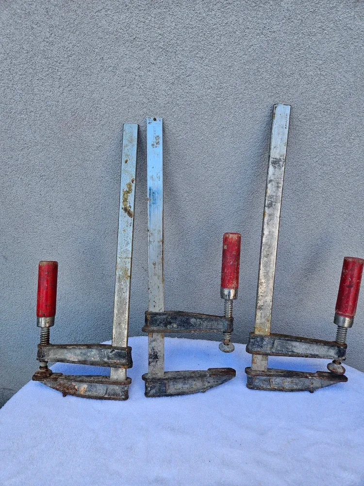 Used Metal Bar Clamps - Set of 3
