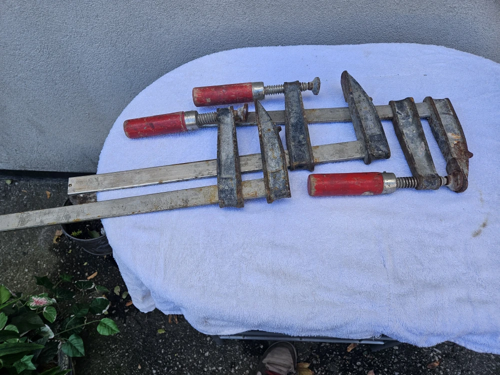 Used Metal Bar Clamps - Set of 3 - photo 2