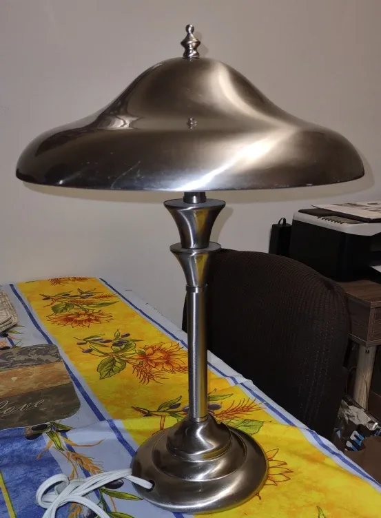 Silver Mushroom Table Lamp