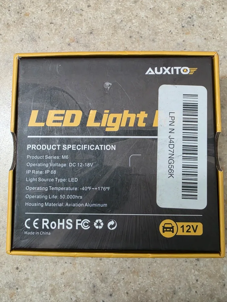AUXITO LED Light H7 6500K White 9005/hb3 image indicator(3)