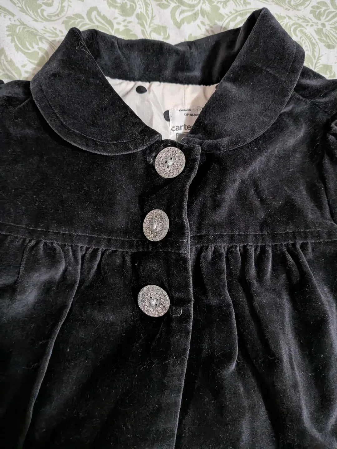Carter's Black Velvet Girls' Jacket - Size 12 image indicator(3)