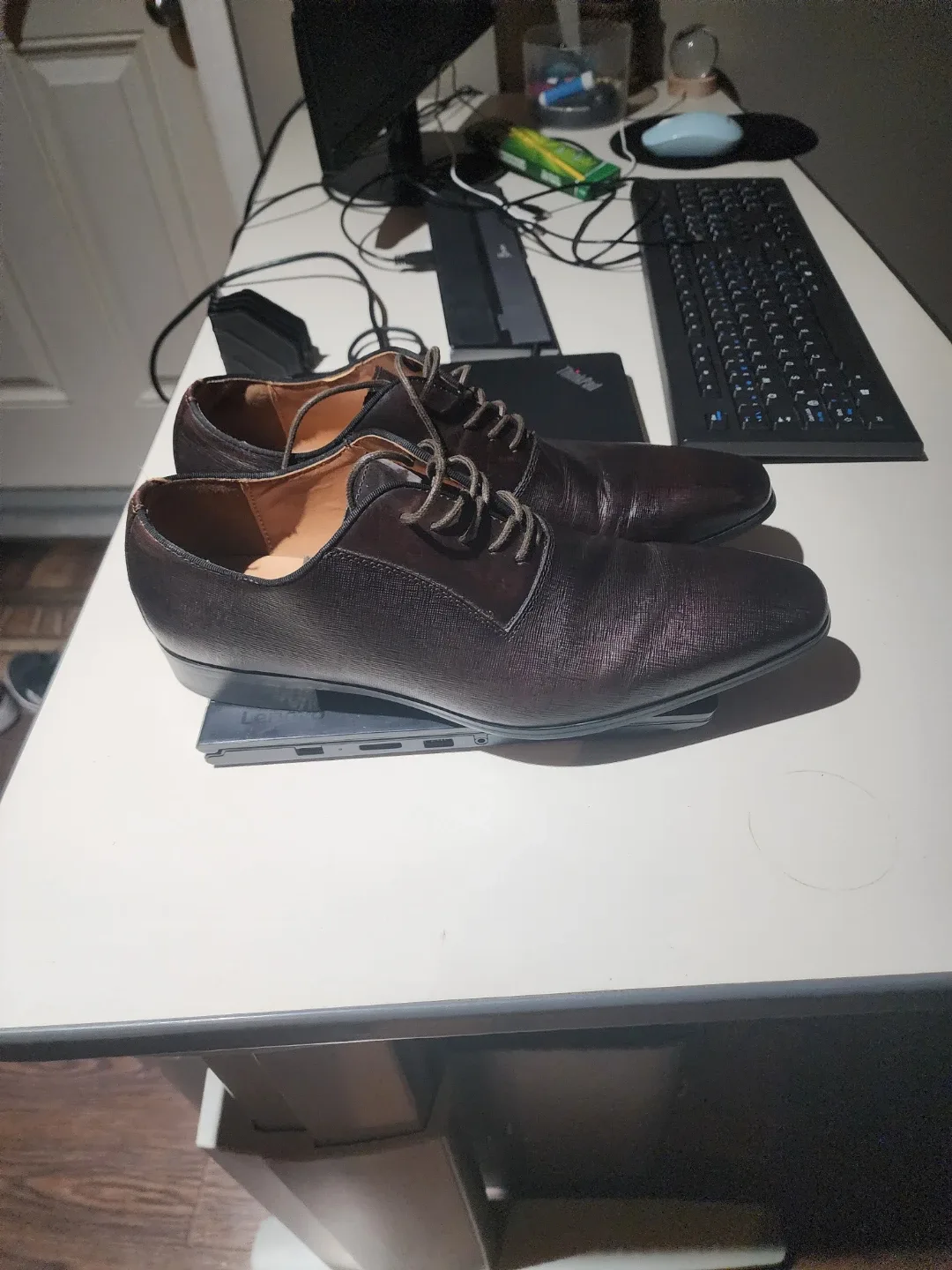 Men's Brown Leather Dress Shoes image indicator(4)