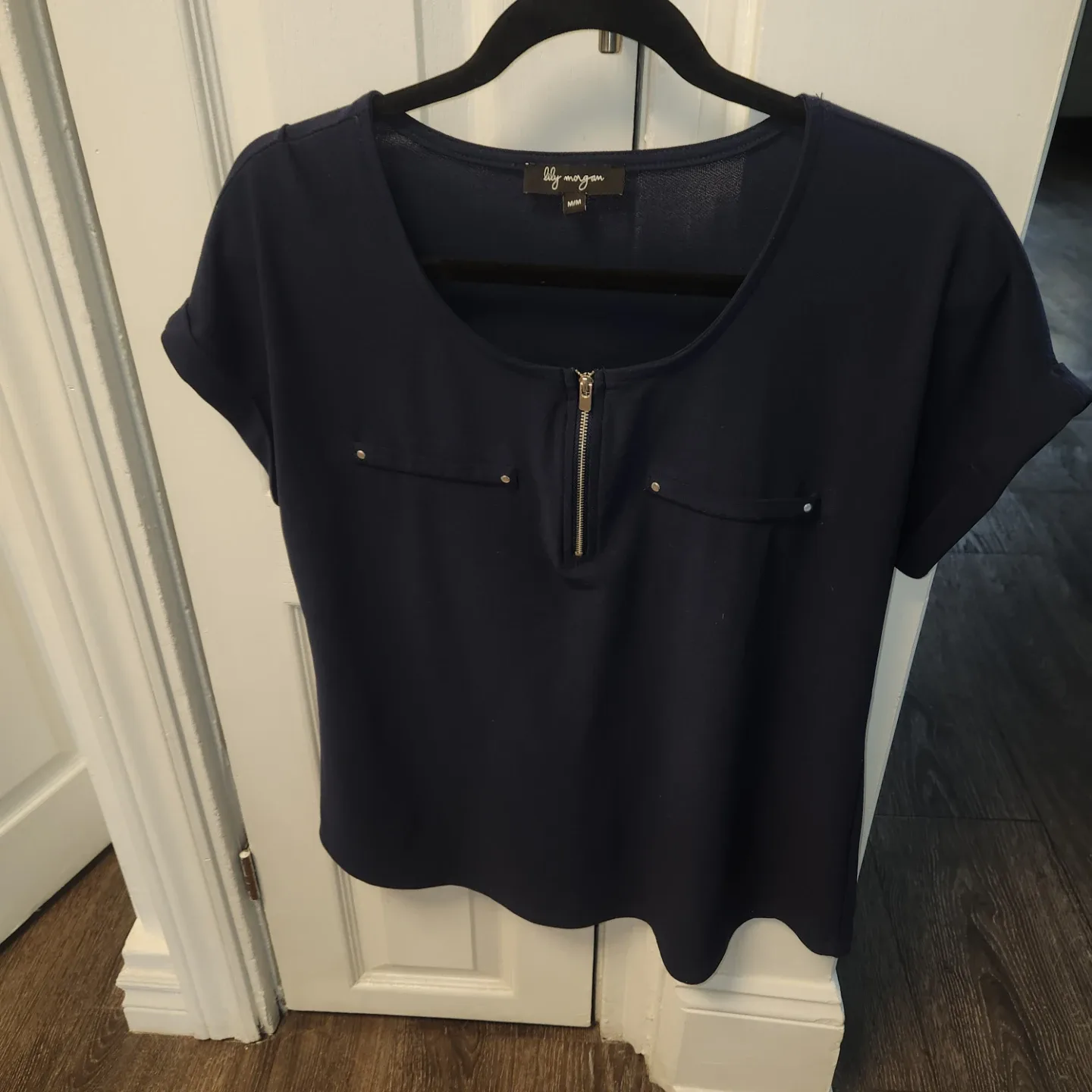 Lily Morgan Navy Blue Top - Size M/M