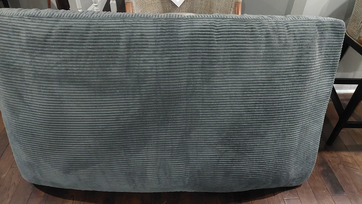 Grey Corduroy Ottoman Footstool - 34"x27"x7"