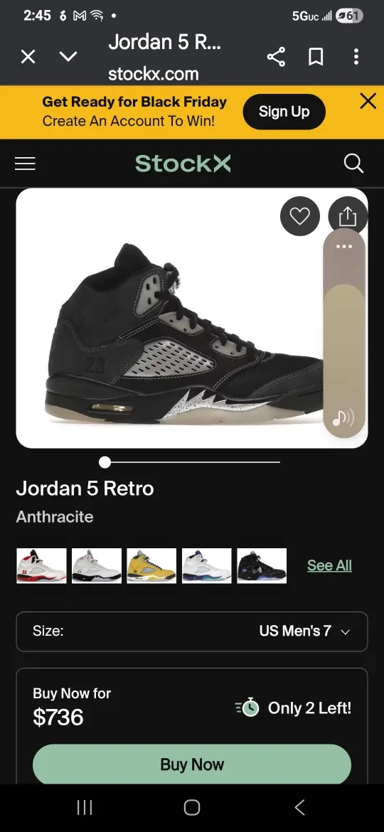 Jordans retro size 5