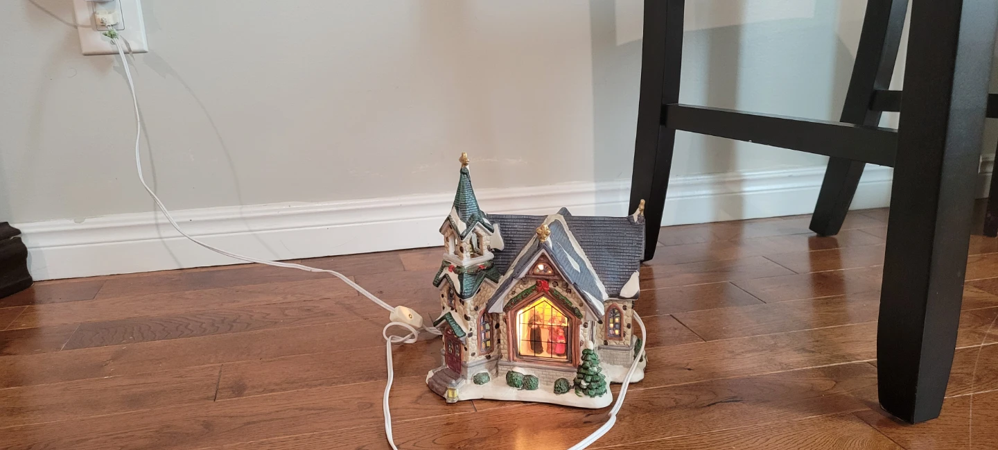 Ceramic Lighted Christmas Church