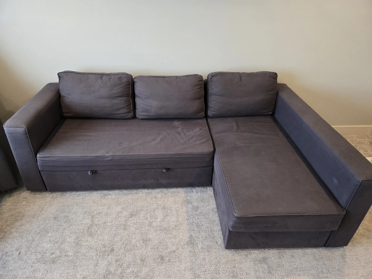 Ikea Grey Sectional Sofa bed with Storage
