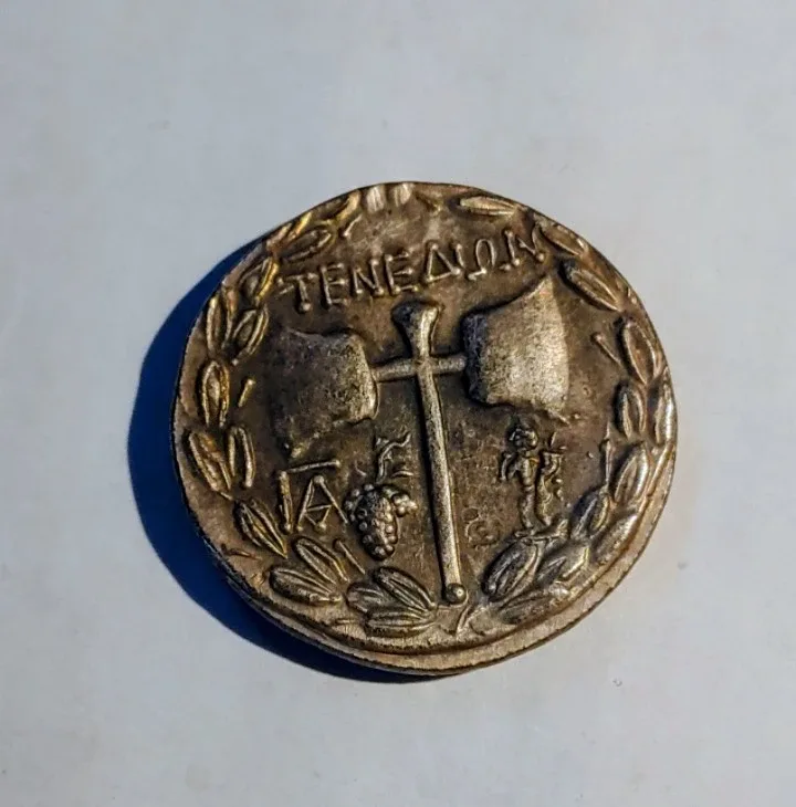 Restrike 1X1  Tenedos State: Troas Entities Greek Silver Coin.
