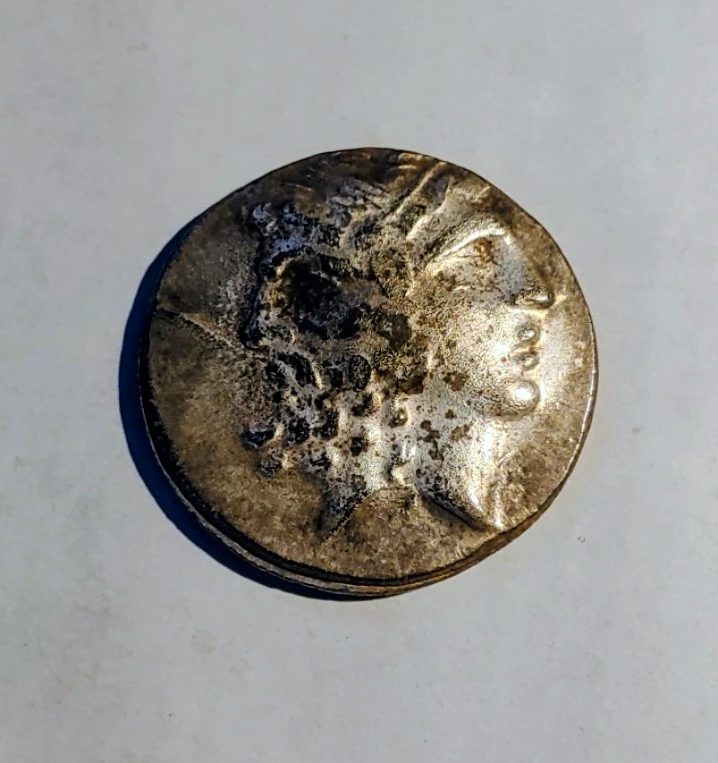Restrike 1X1  Tenedos State: Troas Entities Greek Silver Coin. - photo 2