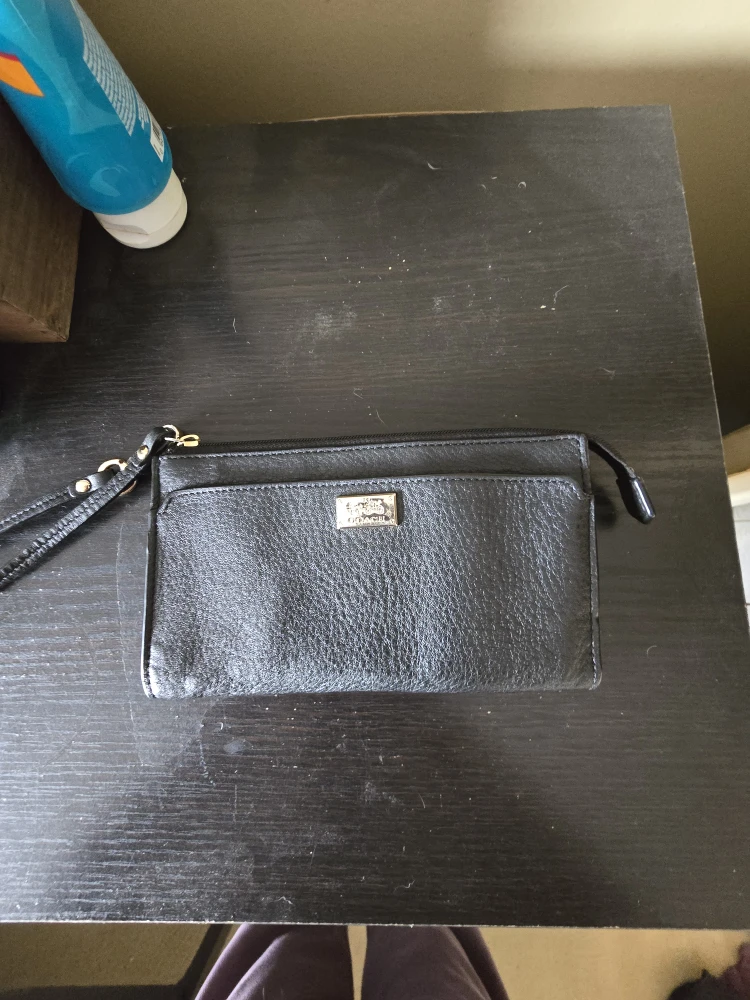 Coach Black Leather Wristlet