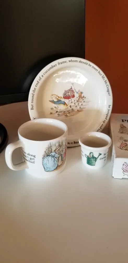 Wedgwood Peter Rabbit Dish, Mug & Egg Cup Set