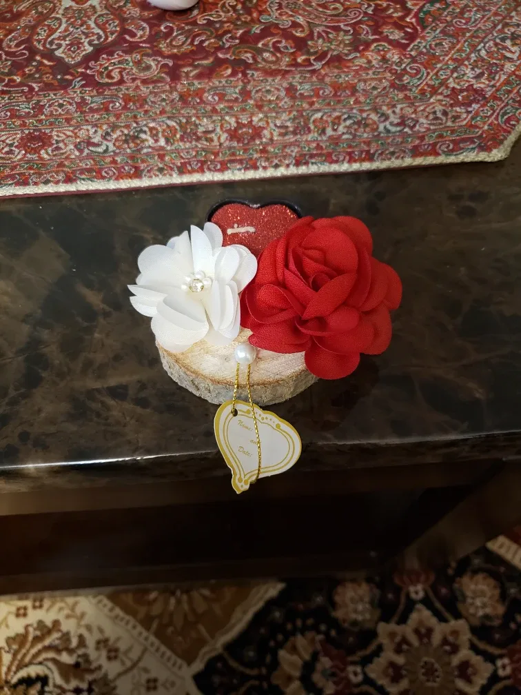 Decorative candle with flowers