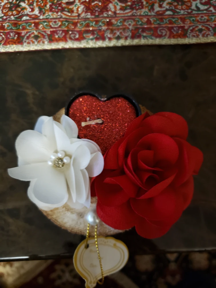 Decorative candle with flowers - photo 2
