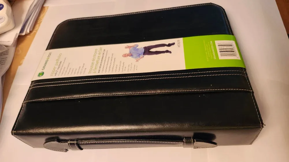 Brand New Grand & Toy Zipper Padfolio - Black image indicator(3)