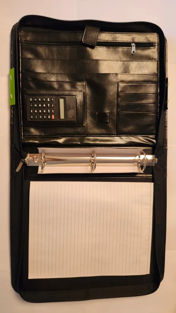 Brand New Grand & Toy Zipper Padfolio - Black image indicator(4)