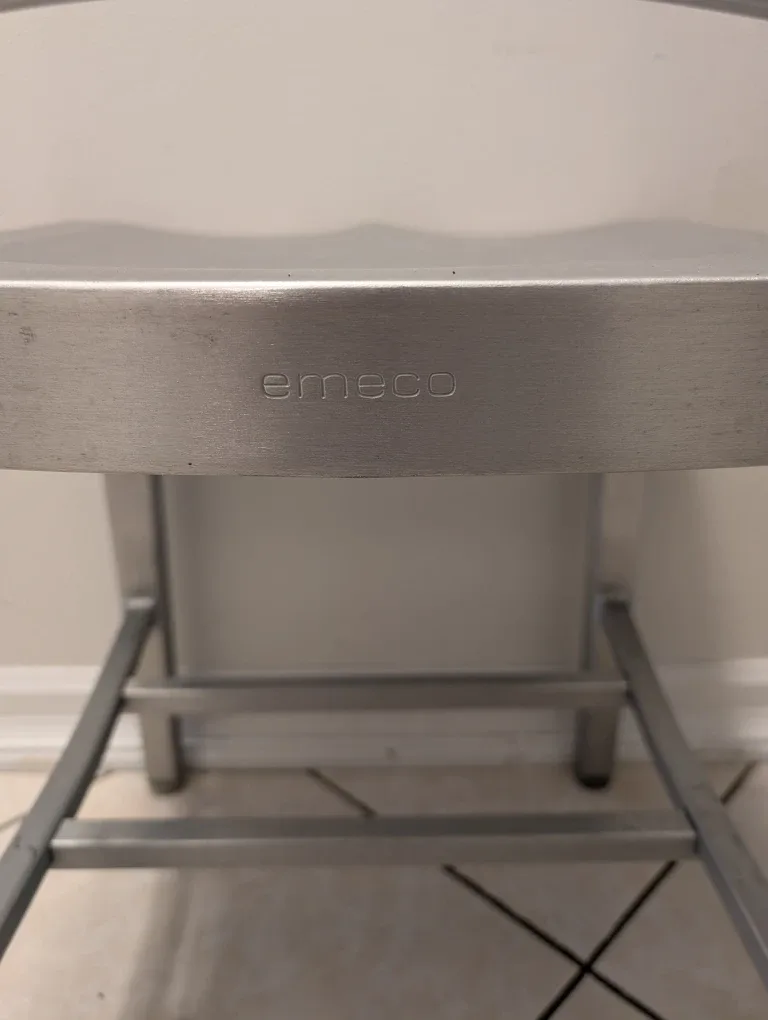 Emeco 1006 Navy Arm Chair - Brushed Aluminum image indicator(6)