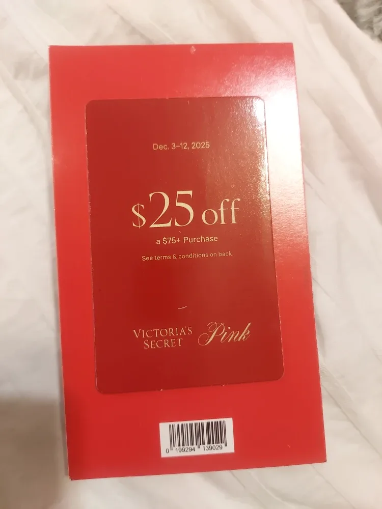 Victoria's Secret PINK $25 off coupon