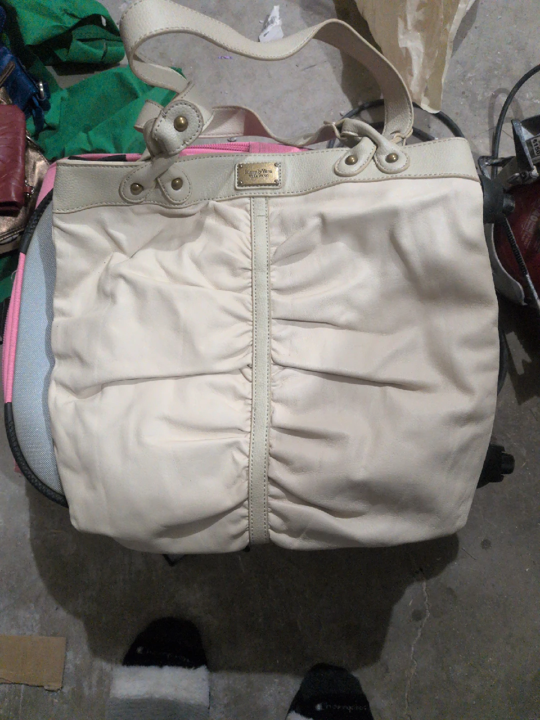 Simply Vera Vera Wang Cream Leather Purse - photo 2