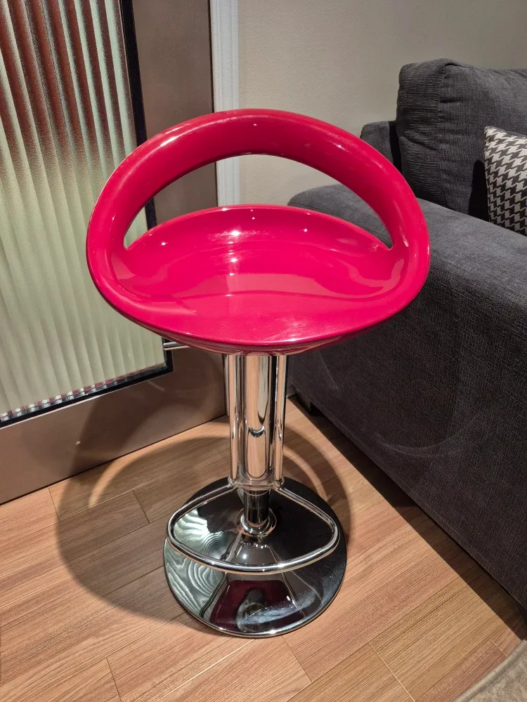 Red Swivel Bar Stool