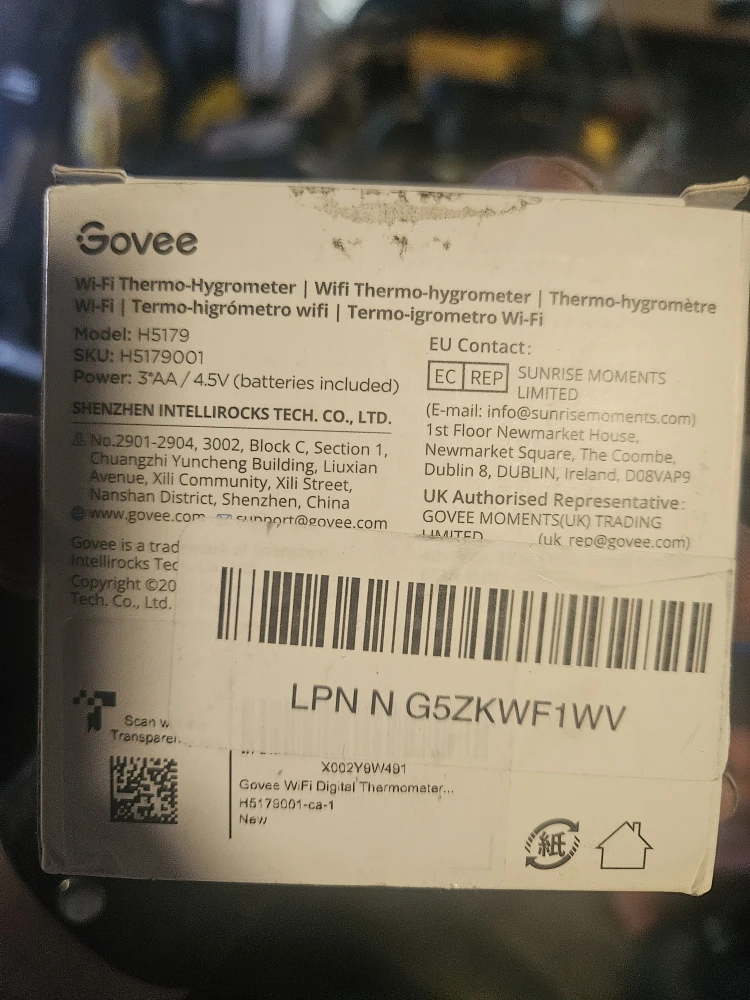 Govee Wi-Fi Thermo-Hygrometer - New in Box - photo 2