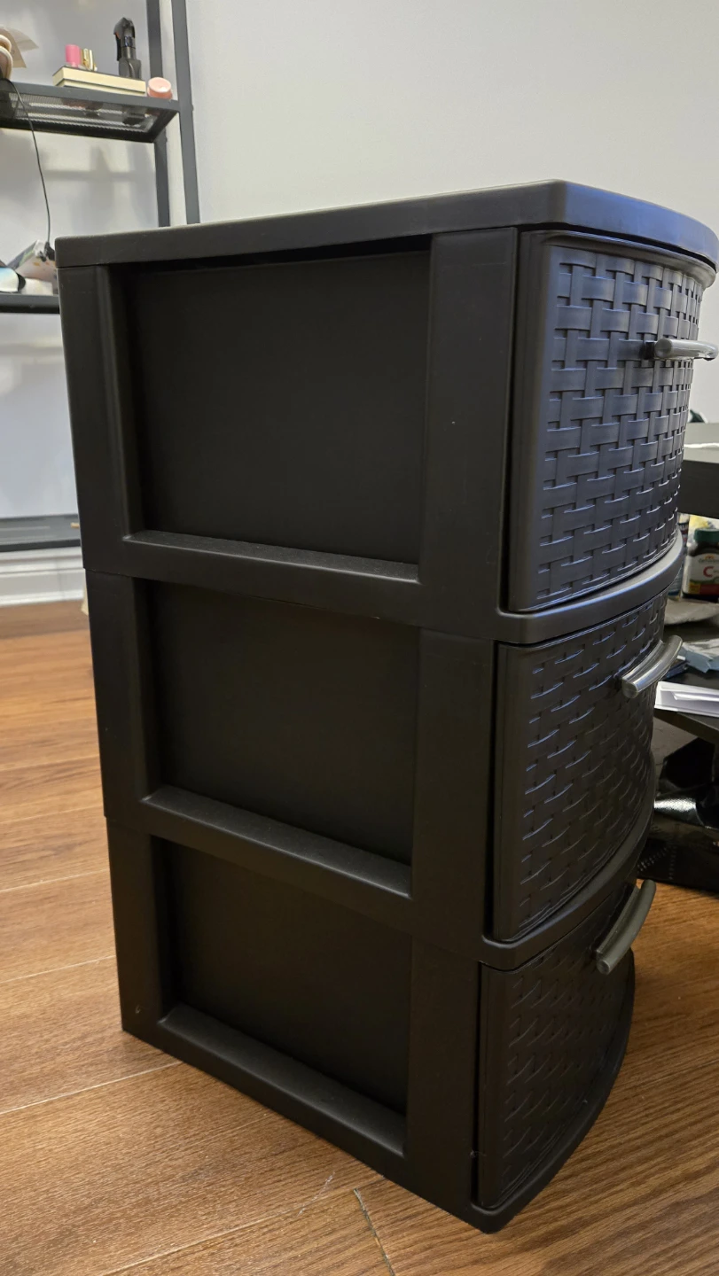 Brown Plastic 3-Drawer Storage Unit - photo 2
