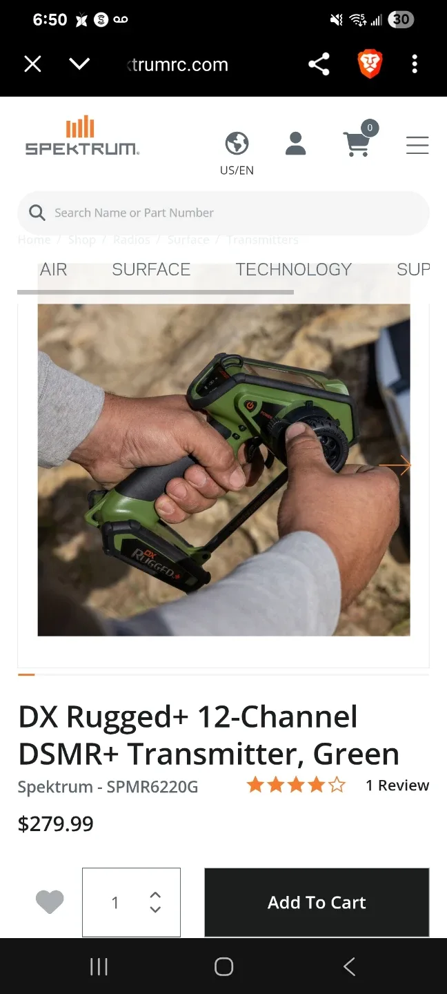 Spektrum DX5 Rugged+ 12-Channel DSMR+ Transmitter