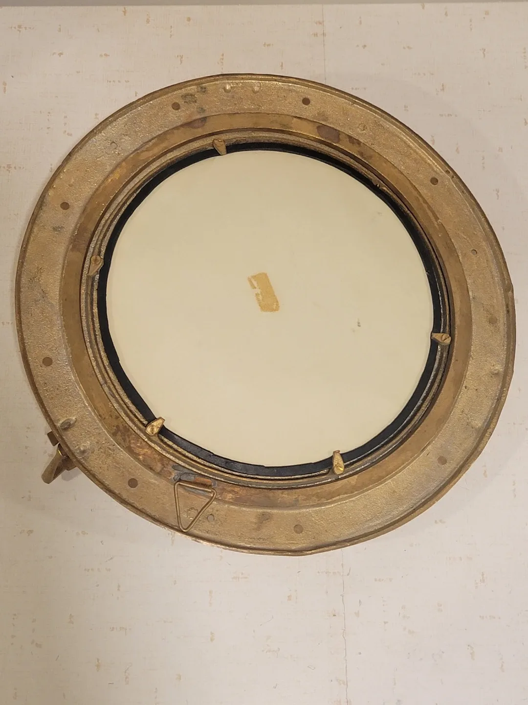 Vintage Mirror Brass Porthole Mirror. 12" Bar. NAUTICAL image indicator(8)