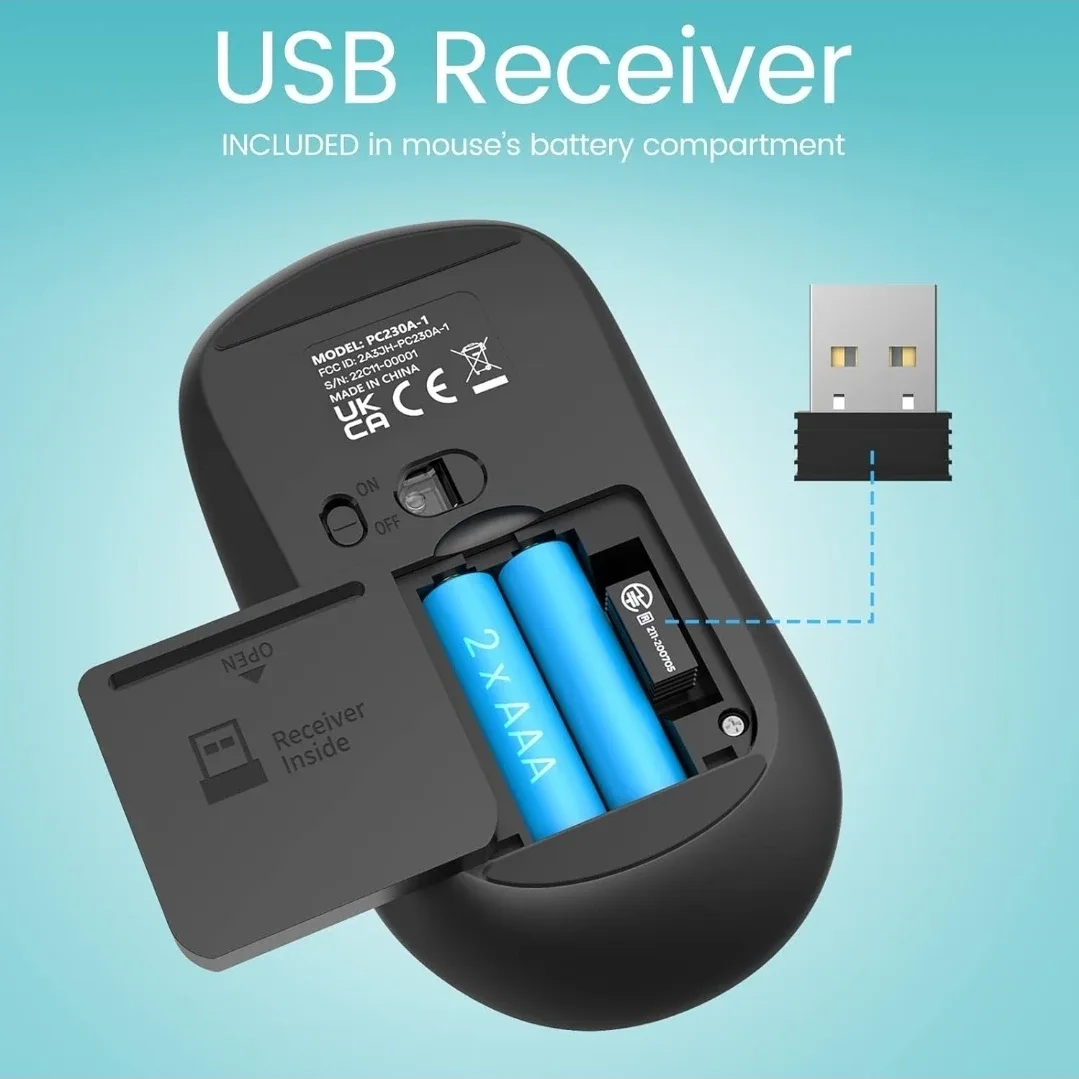 Lovaky Wireless Keyboard and Mouse Combo - Black image indicator(5)