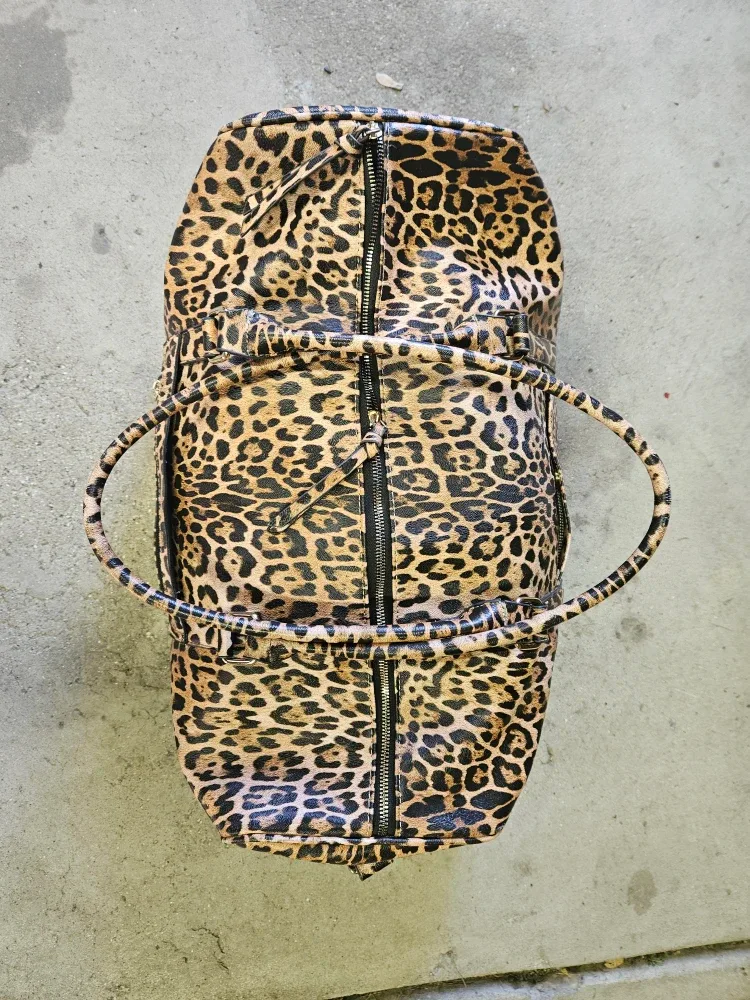 Leopard Print Duffle Bag
