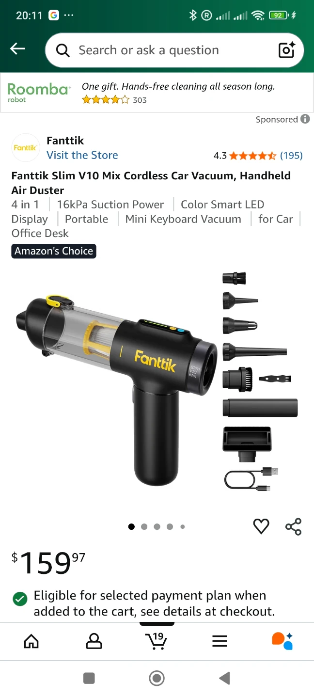 Fanttik Slim V10 Mix Cordless Car Vacuum - photo 2