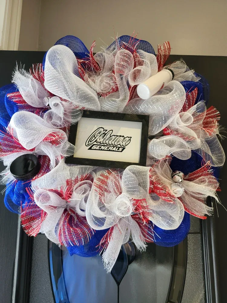 Oshawa Generals Wreath - Handmade