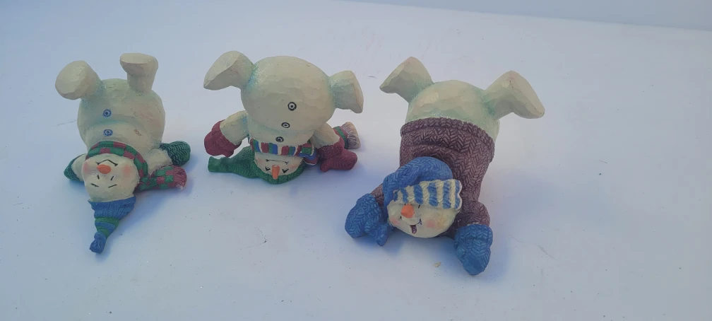 Set of 3 Snowman Figurines - photo 2
