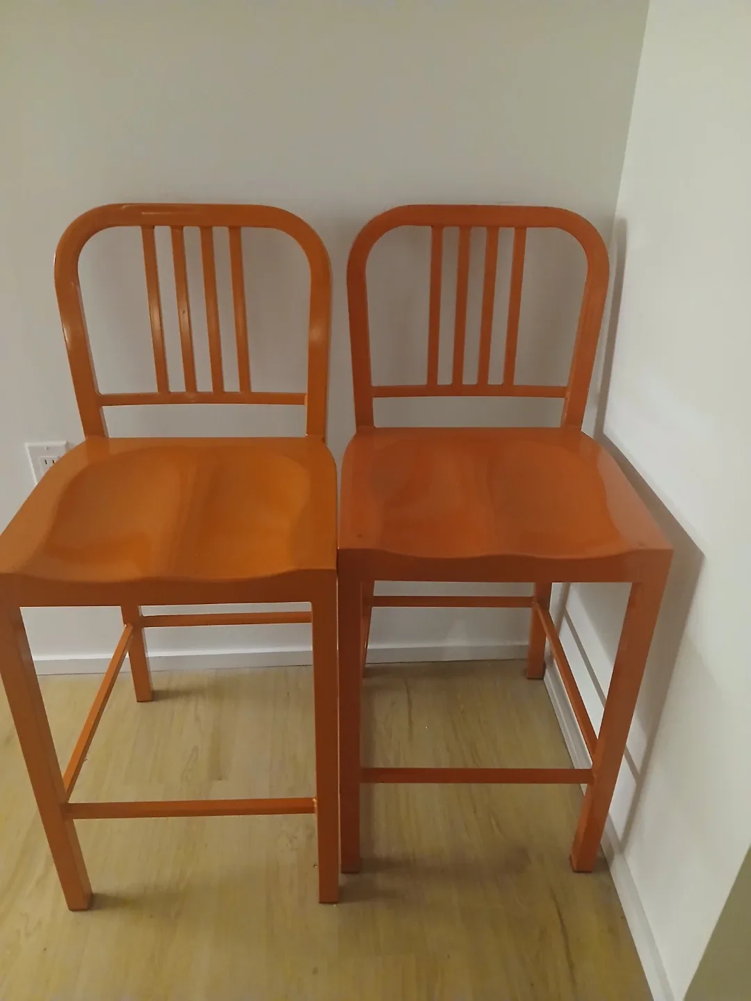 Orange Tolix Marais High Stools (Set of 2) 🥕🥕