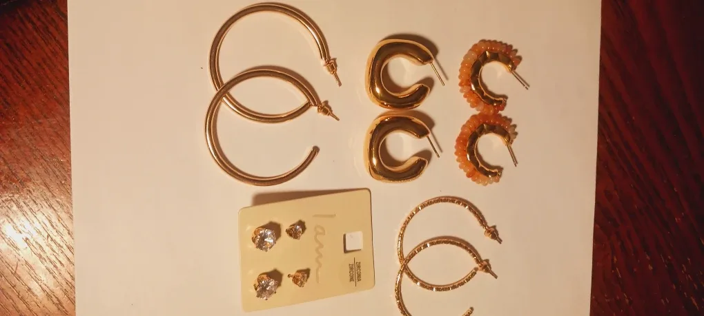 New !! Gold Tone Earrings.   $5 each. image indicator(2)