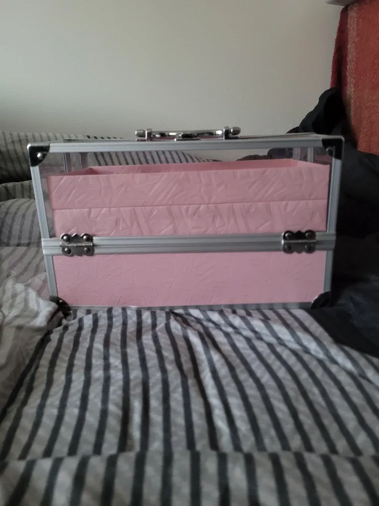 Pink Makeup Organizer Box image indicator(2)