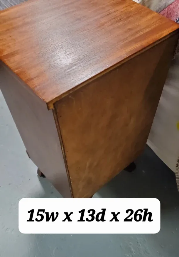 Vintage Wooden Side Table - 15x13x26 inches image indicator(4)