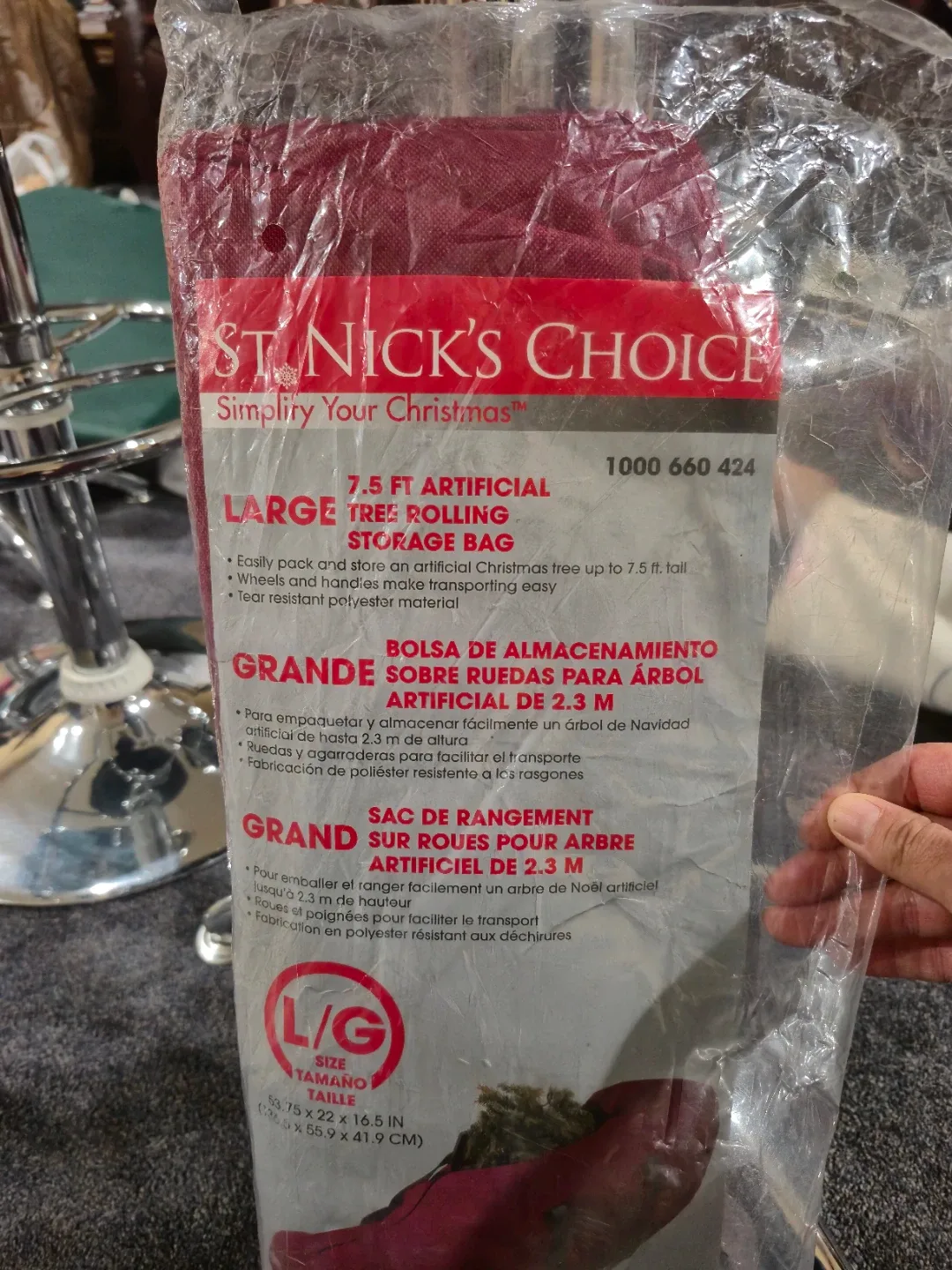 St. Nick's Choice Large Rolling Tree Storage Bag image indicator(9)