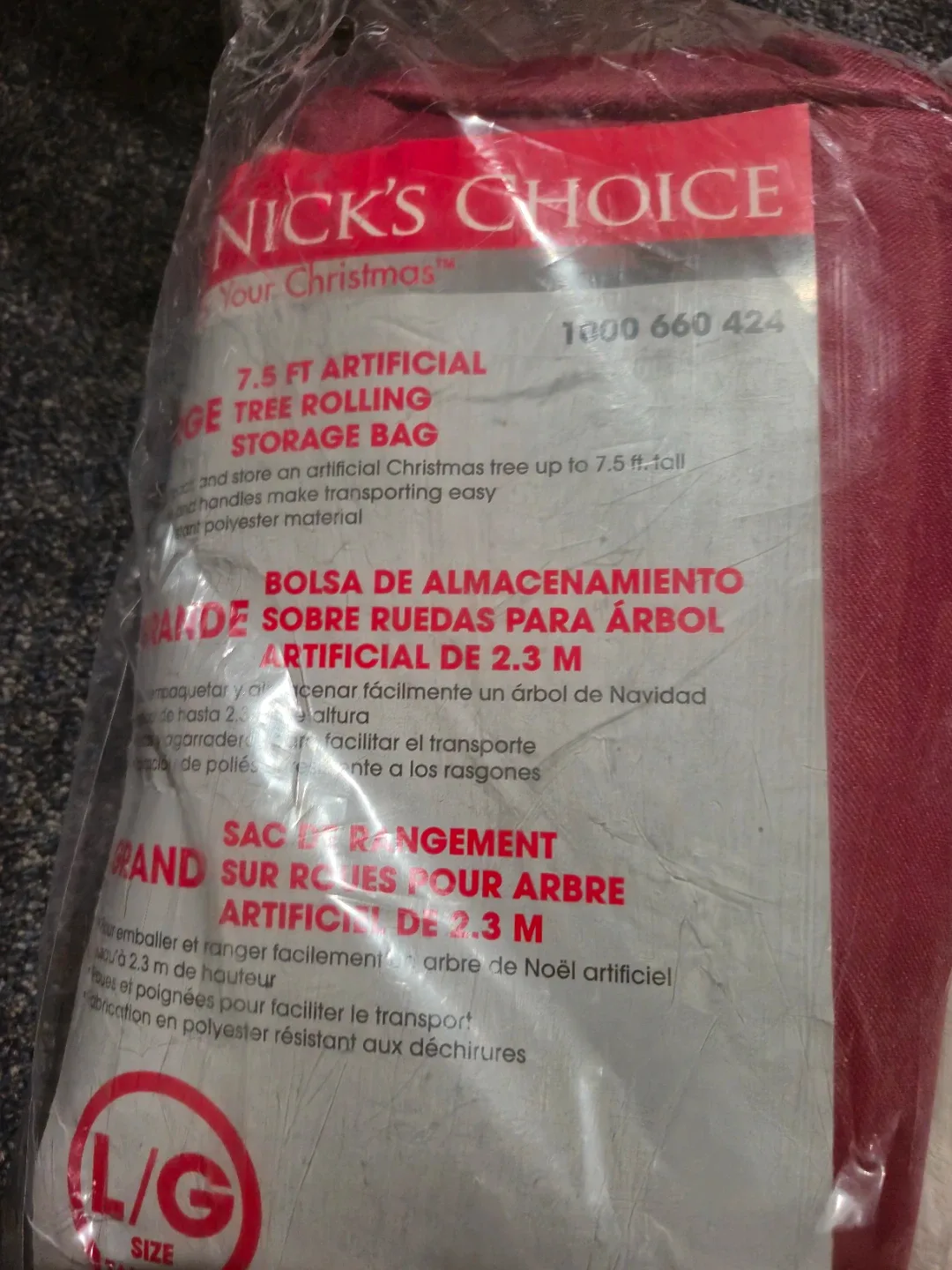 St. Nick's Choice Large Rolling Tree Storage Bag image indicator(10)