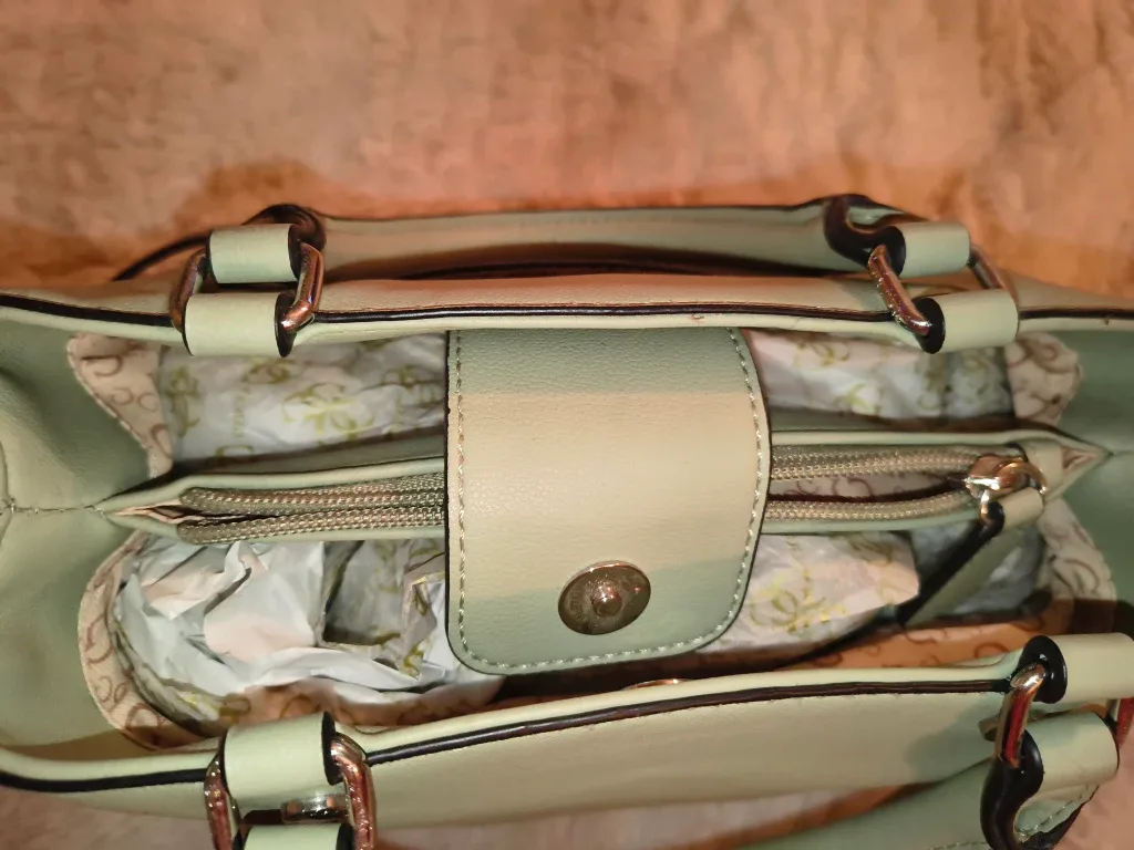 Guess Mint Green Satchel Bag image indicator(2)