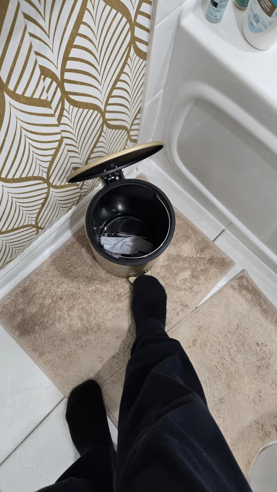 Gold trash can - photo 2